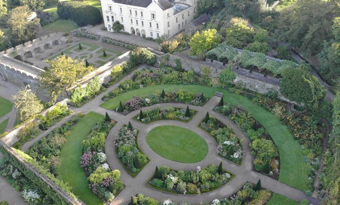 Upper Walled Garden & Cloisters from above